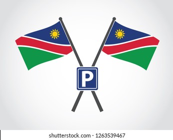 Namibia Emblem Road Sign
