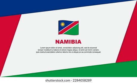 Namibia Flag Abstract Background Design Template. Namibia Independence Day Banner Cartoon Vector Illustration. Namibia Banner