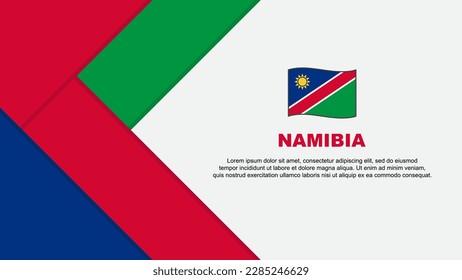 Namibia Flag Abstract Background Design Template. Namibia Independence Day Banner Cartoon Vector Illustration. Namibia Illustration