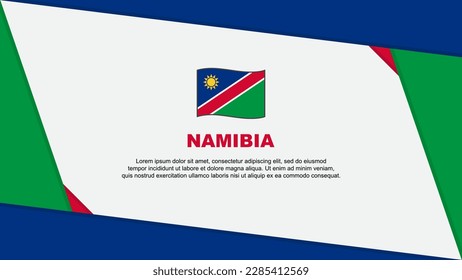 Namibia Flag Abstract Background Design Template. Namibia Independence Day Banner Cartoon Vector Illustration. Namibia Independence Day