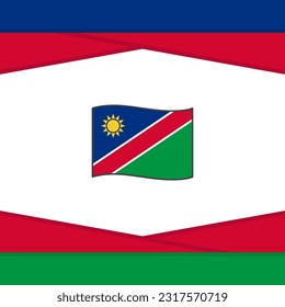 Namibia Flag Abstract Background Design Template. Namibia Independence Day Banner Social Media Post. Namibia Vector