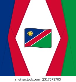 Namibia Flag Abstract Background Design Template. Namibia Independence Day Banner Social Media Post. Namibia Background