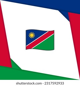 Namibia Flag Abstract Background Design Template. Namibia Independence Day Banner Social Media Post. Namibia Independence Day