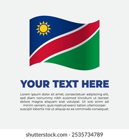 Namibia Flag Banner Background Template