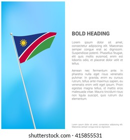 Namibia flag Brochure - Vector Flyer Cover Page Design