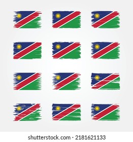 Namibia Flag Brush Collection. National Flag