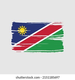 Namibia Flag Brush. National Flag