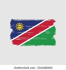 Namibia Flag Brush. National Flag