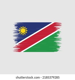 Pincel de bandera de Namibia. Bandera nacional