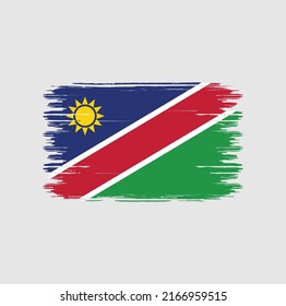 Namibia Flag Brush Strokes. National Flag