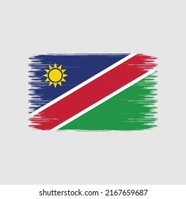 Namibia Flag Brush Strokes. National Flag