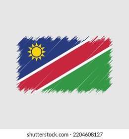 Namibia flag brush strokes painted 