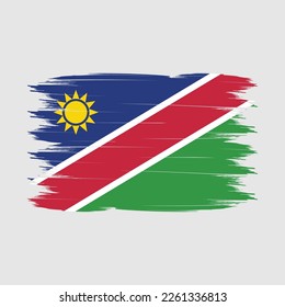 Namibia Flag Brush Vector Illustration