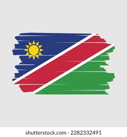 Namibia Flag Brush Vector Illustration