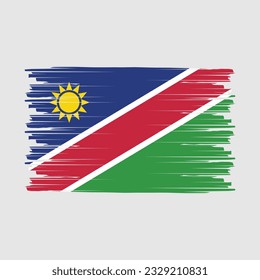 Namibia  Flag Brush Vector Illustration