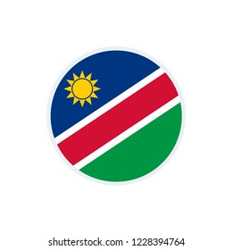 Namibia flag. Namibia circle flag.