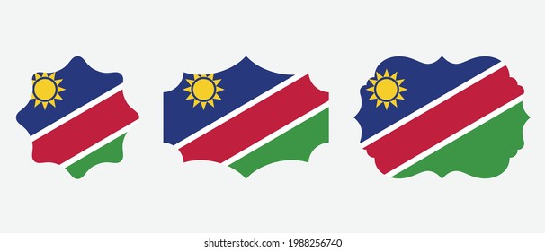 Namibia flag. flat icon symbol vector illustration
