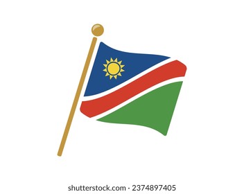 Namibia flag icon vector illustration