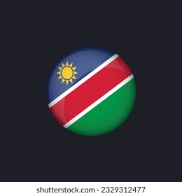 Namibia flag icon,Round Namibia flag icon vector isolated,Namibia flag button.