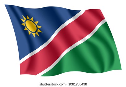 Namibia Flag Isolated National Flag Namibia Stock Vector (Royalty Free ...