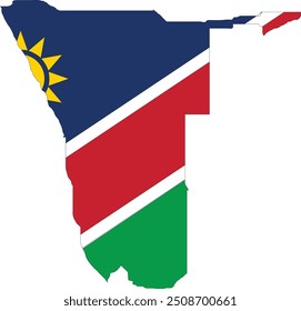 Namibia Flag in Map, Namibia Map with Flag, Country Map, Namibia Map with Flag, Nation Flag Namibia