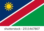 Namibia flag national material design
