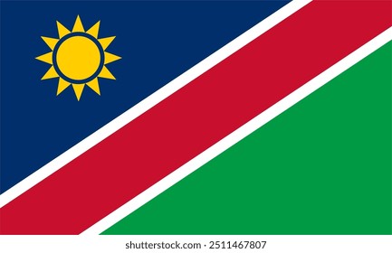 Diseño de material nacional de la bandera de Namibia