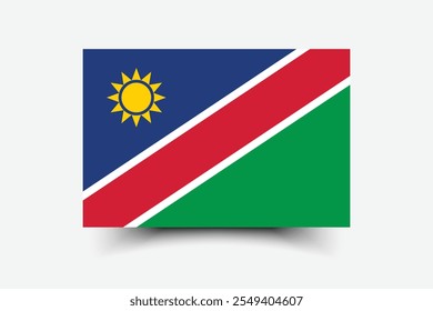Namibia flag official colors and proportion digital vector illustration