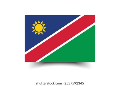 Namibia flag official colors and proportion digital vector illustration