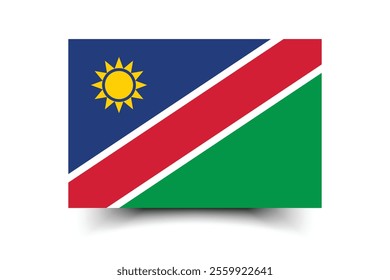 Namibia flag official colors and proportion digital vector illustration
