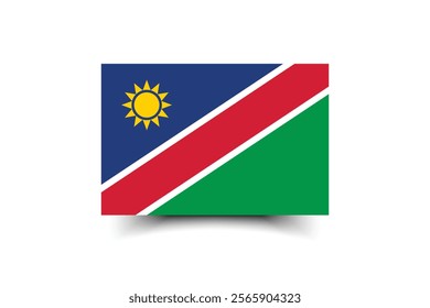 Namibia flag official colors and proportion digital vector illustration