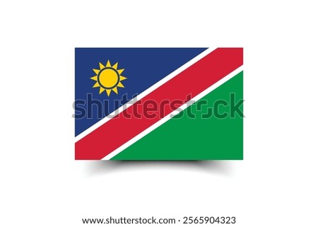 Namibia flag official colors and proportion digital vector illustration