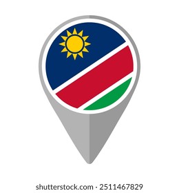 Namibia Flag on Location Pin