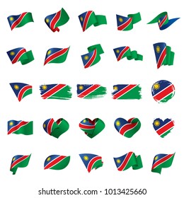 Namibia flag, vector illustration