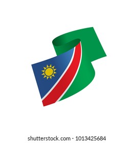 Namibia flag, vector illustration