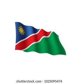 Namibia flag, vector illustration on a white background