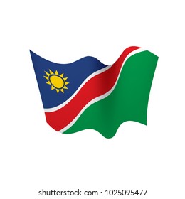 Namibia flag, vector illustration on a white background