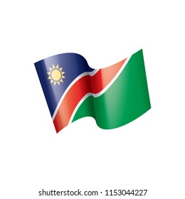 Namibia flag, vector illustration on a white background
