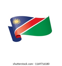 Namibia flag, vector illustration on a white background