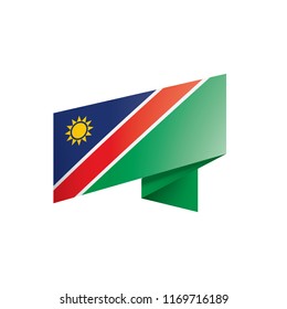 Namibia flag, vector illustration on a white background