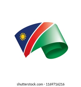 Namibia flag, vector illustration on a white background