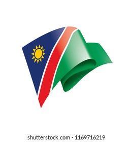 Namibia flag, vector illustration on a white background