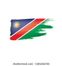 Namibia flag, vector illustration on a white background.