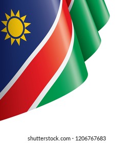 Namibia flag, vector illustration on a white background