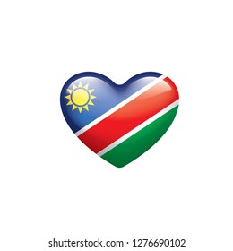 Namibia flag, vector illustration on a white background