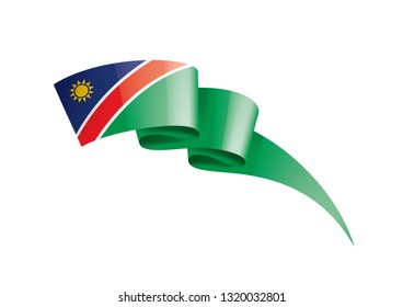 Namibia flag, vector illustration on a white background