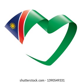 Namibia flag, vector illustration on a white background