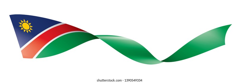 Namibia flag, vector illustration on a white background