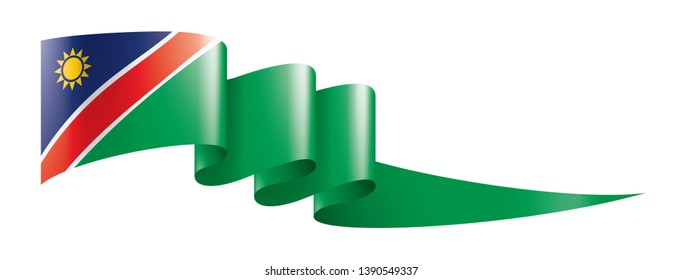 Namibia flag, vector illustration on a white background
