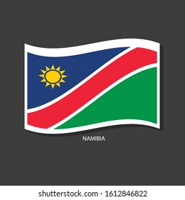 Namibia Flag Vector Waving Flags Stock Vector Royalty Free Shutterstock